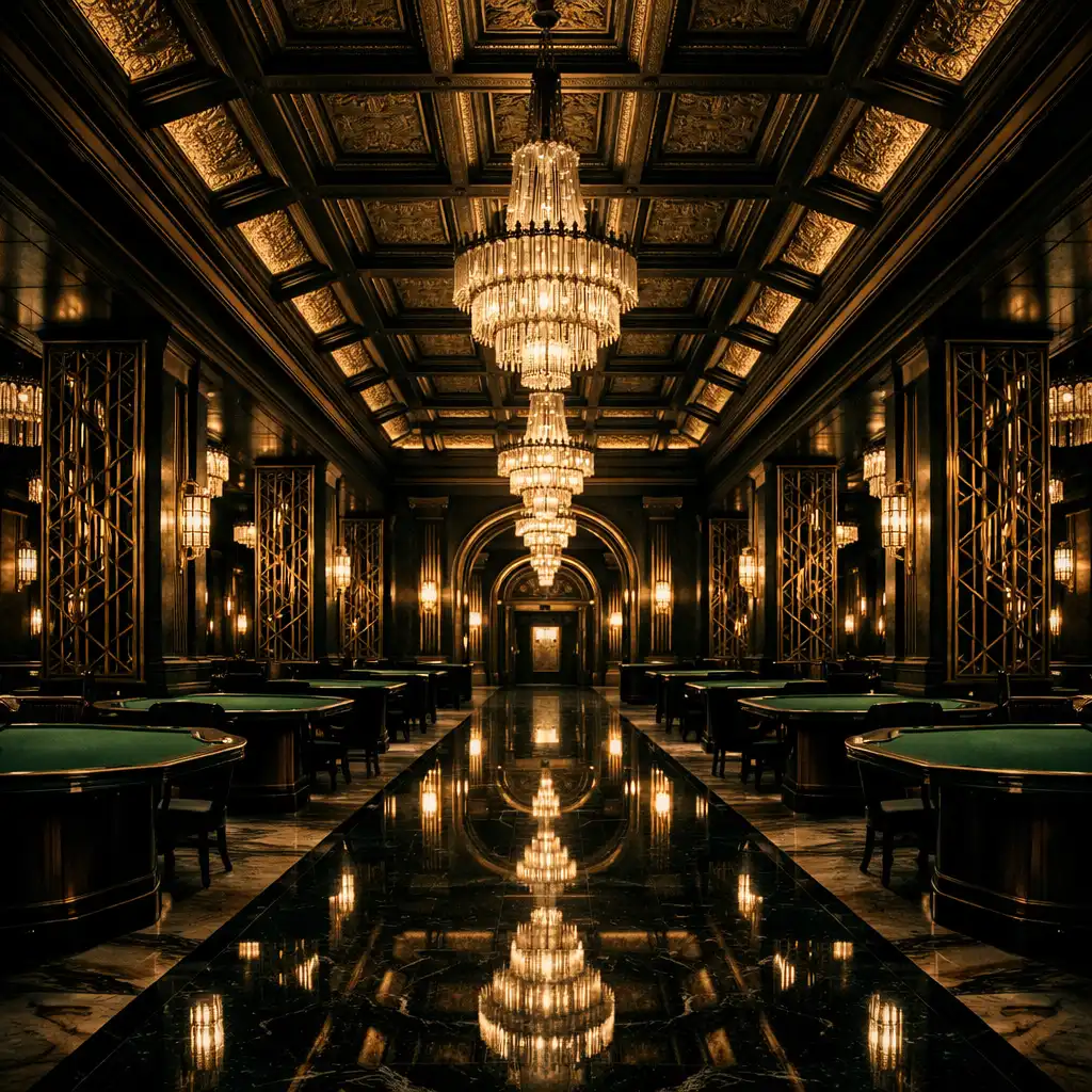 Architectural interior of the physical grand gaming hall